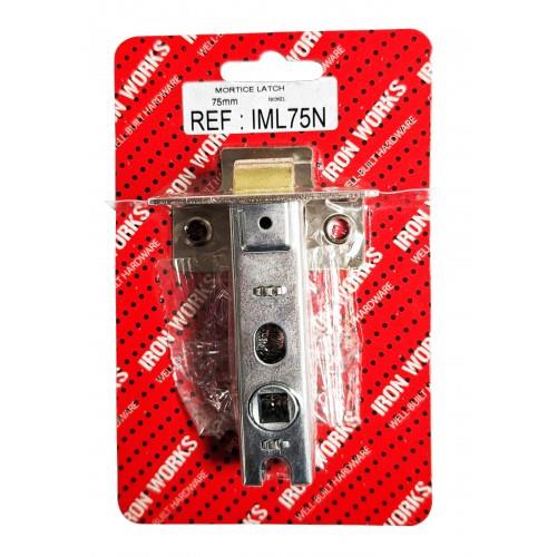 Iron Works 75mm Mortice Latch NP Iron Works 75mm Mortice Latch NP